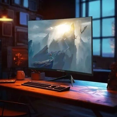 Porodo Gaming Monitor Wide-Curved QHD Monitor 32 - Black